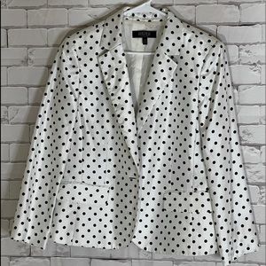 Black and White Polka Dot Blazer Jacket